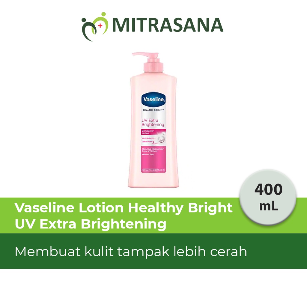 Jual Vaseline Lotion Healthy Bright UV Extra Brightening 400ml Shopee