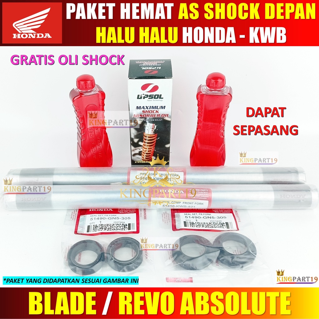 Jual Paket As Shock Depan Blade Revo Absolute Halu Halu Depan Revo Blade Kwb Shopee Indonesia