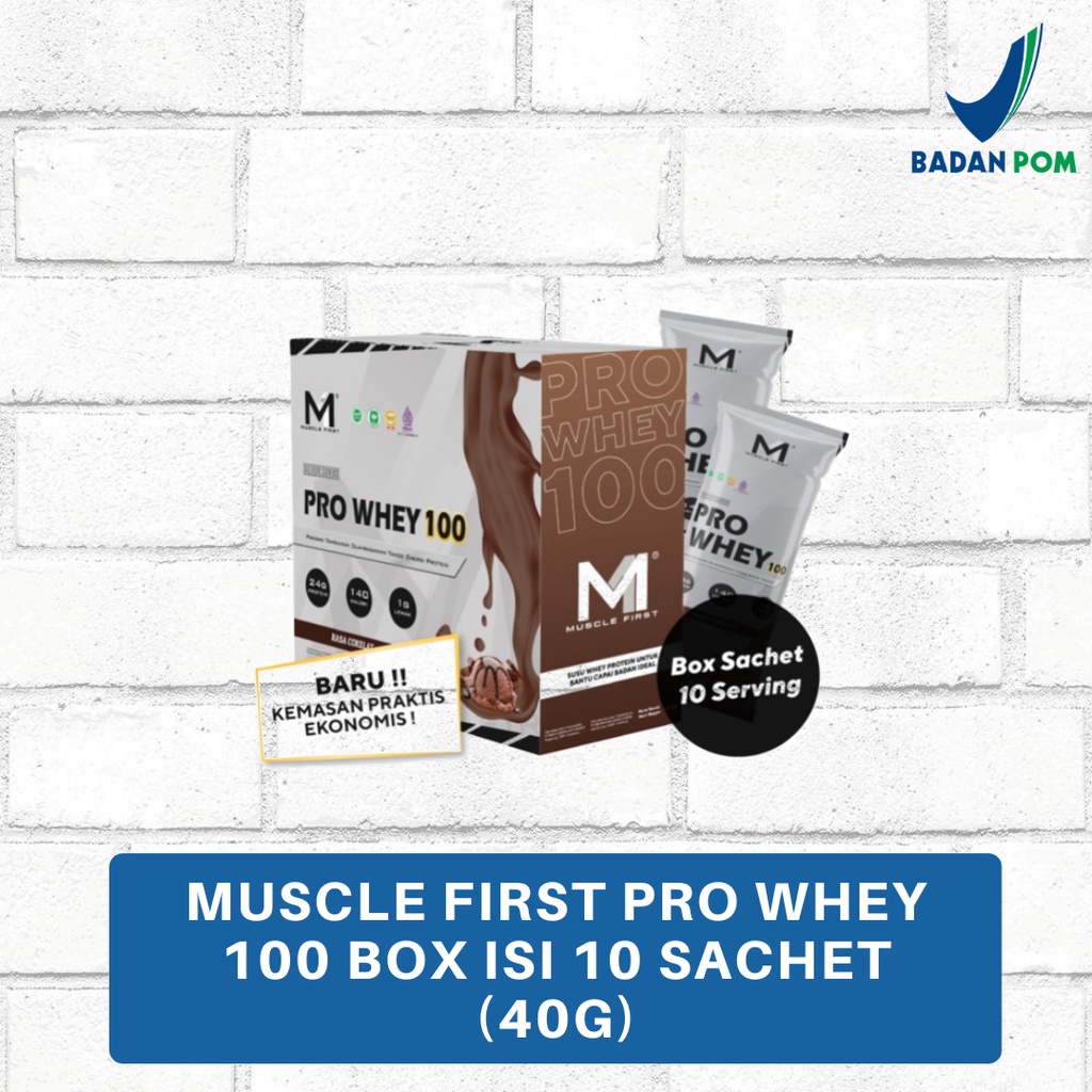 Jual Muscle First Pro Whey 100 Box Isi 10 Sachet (40g) | Shopee Indonesia