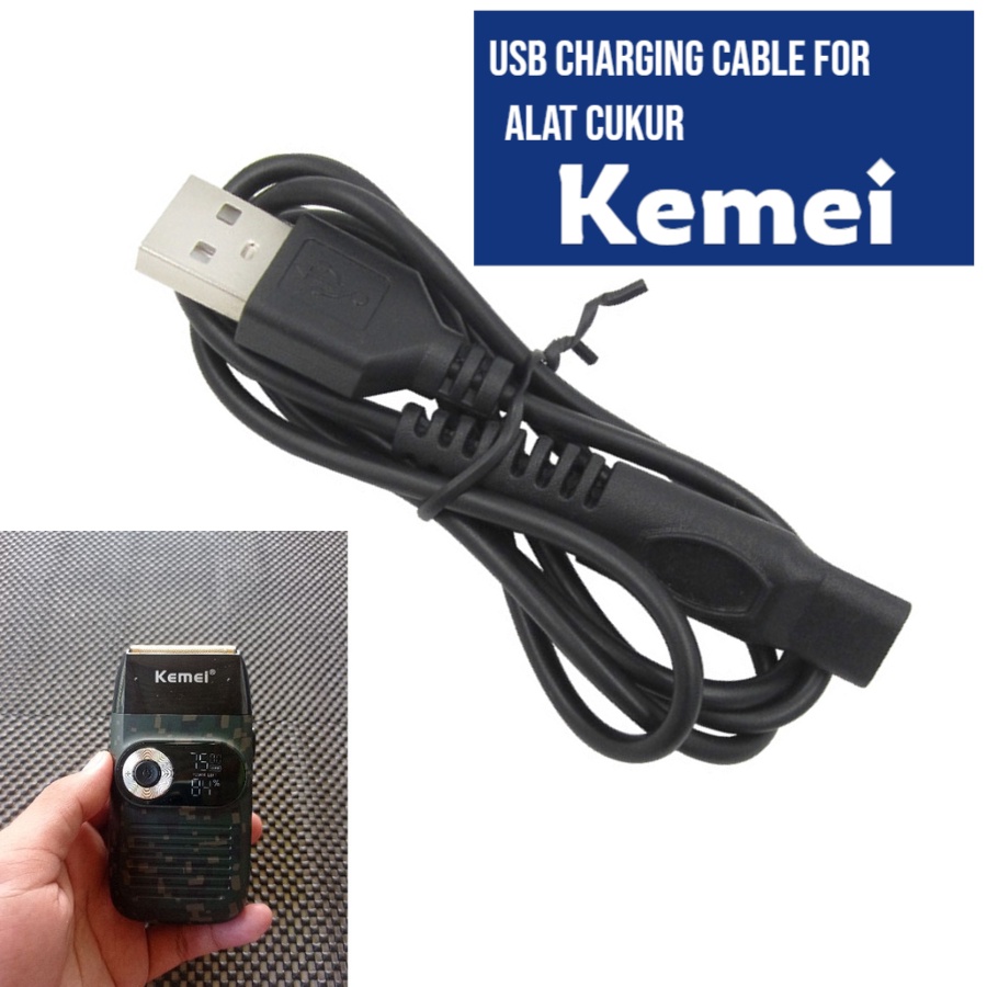 Jual Kabel Adapter Charger Usb Shaver Kemei Alat Cukur Rambut KM 2027 ...