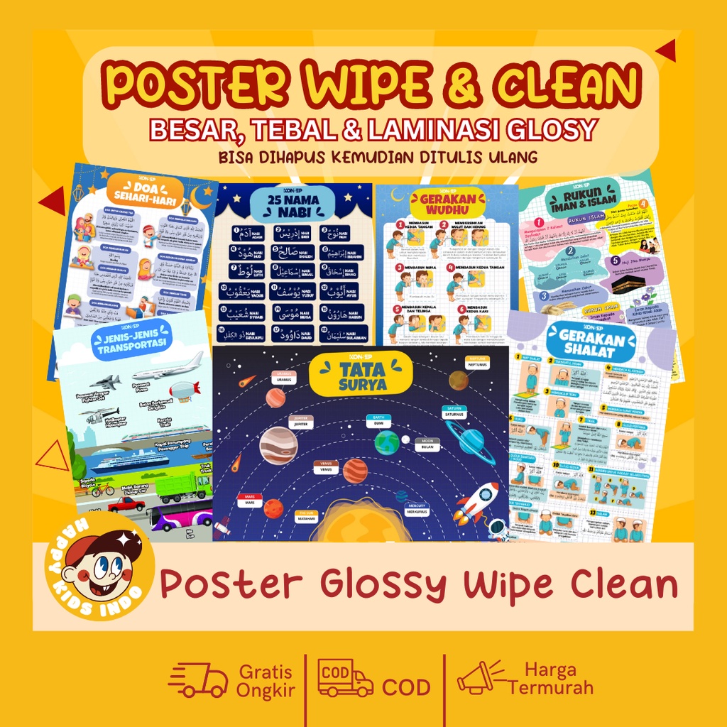 Jual POSTER EDUKASI PENDIDIKAN ANAK BELAJAR / POSTER EDUKASI VIRAL ...