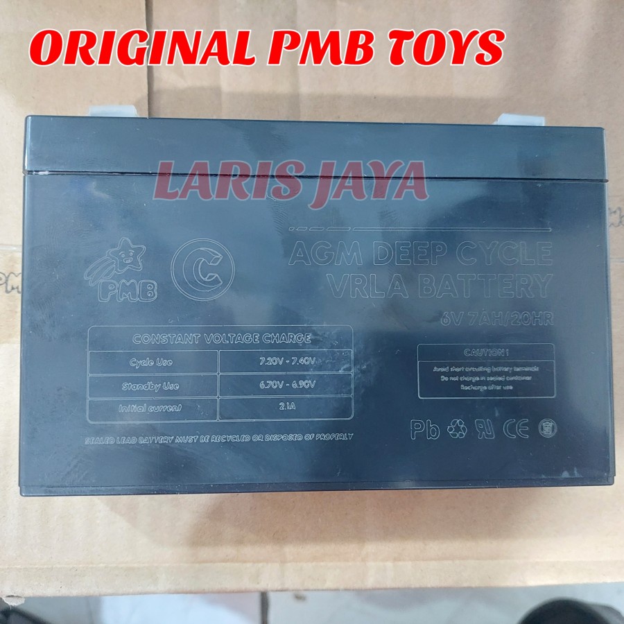 Jual Aki Pmb 6v 7ah / 20hr ORIGINAL PMB TOYS Aki Motoran Dan Mobilan ...