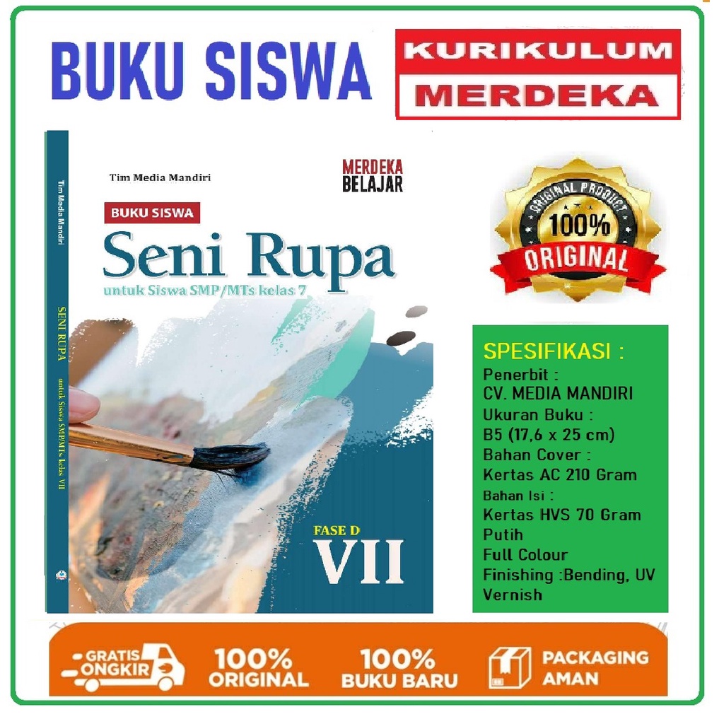 Jual Buku Siswa Seni Rupa SMP / MTS Kelas VII Kurikulum Merdeka SMP ...
