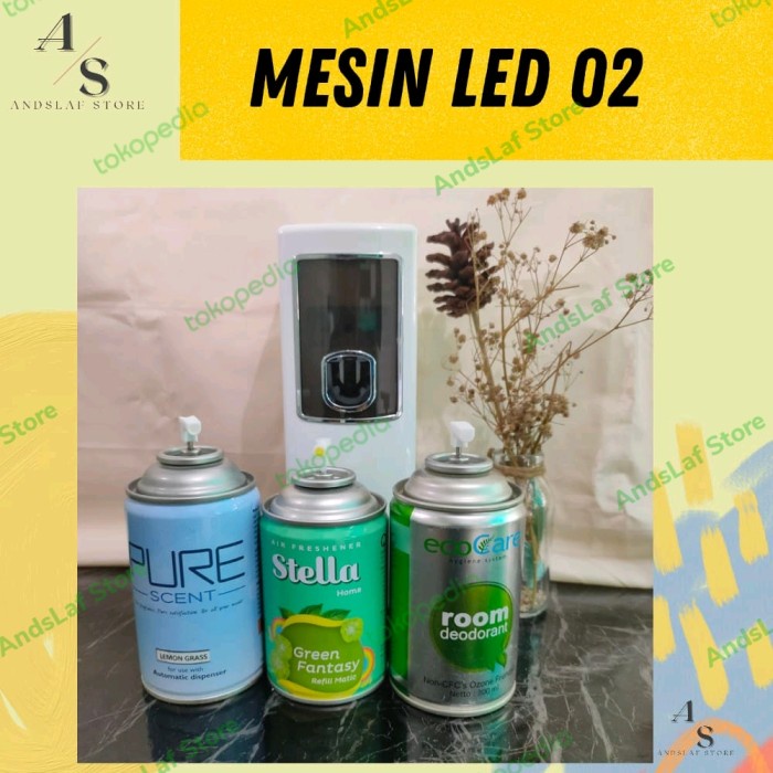 Jual mesin dispenser pengharum ruangan spray otomatis All In One LED 02