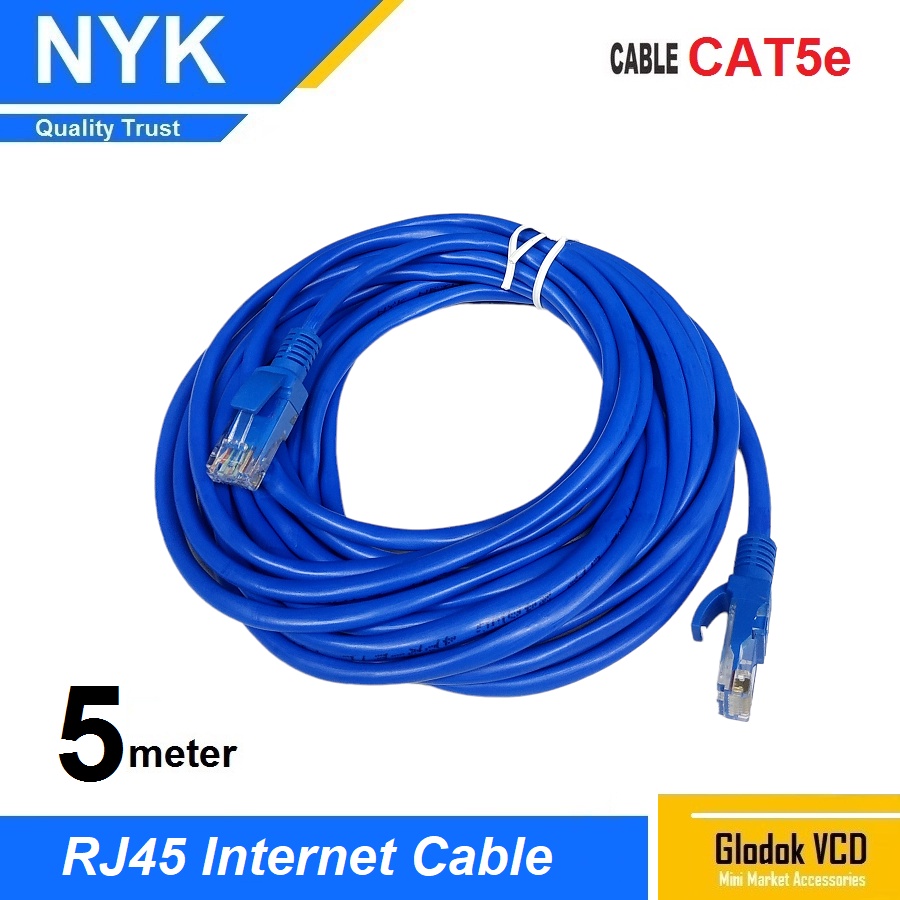 Jual Nyk Kabel Lan Rj Utp Cat E M Ethernet Internet Cable Cat Shopee Indonesia