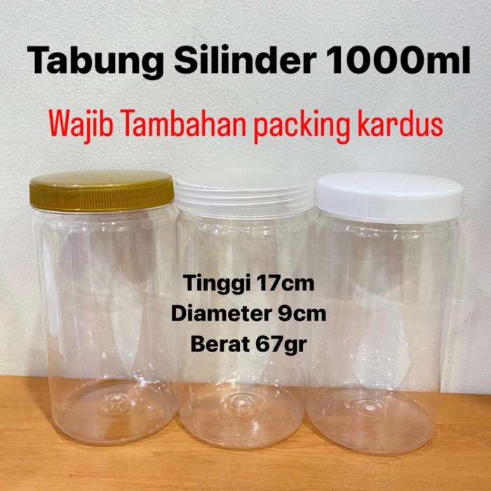 Jual Toples Tabung Silinder 1000ml - Merah(X3K8) Toples Set Toples ...