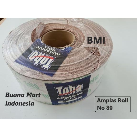 Jual Amplas Roll Toho No 80 Amplas Meteran Grit 80 Amplas Besi