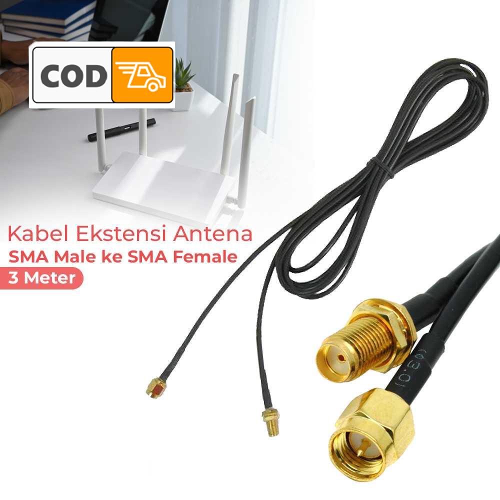 Jual Kabel Ekstensi Antena Modem SMA Male Ke Female 3 Meter Penguat