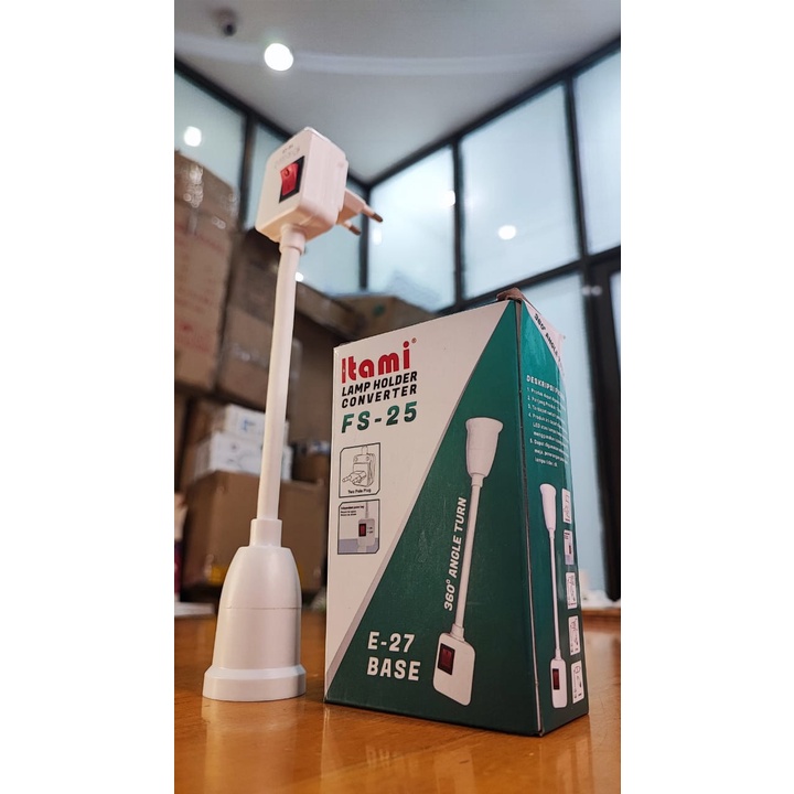Jual Lamp Holder Converter Two pole plug E-27 BASE FS-25 ITAMI | Shopee ...