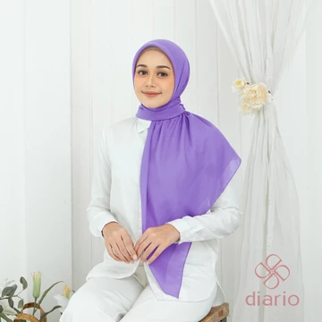Diario Kerudung Segi Empat Ultrafine Plain Scarf Purple Series