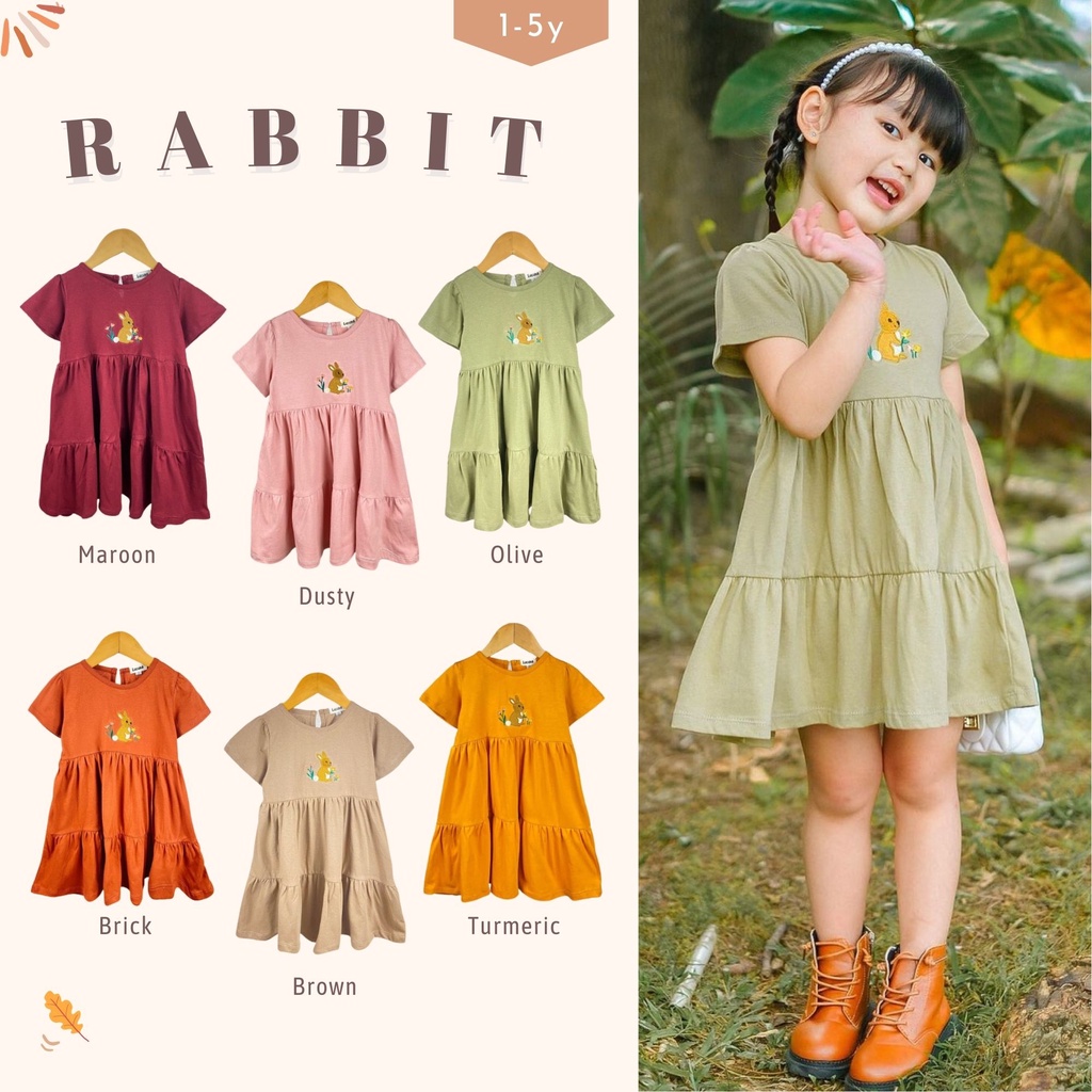 Jual [CUCI GUDANG] LUCUNA Dress Anak Rabbit | Baju Anak Perempuan 1-5 ...