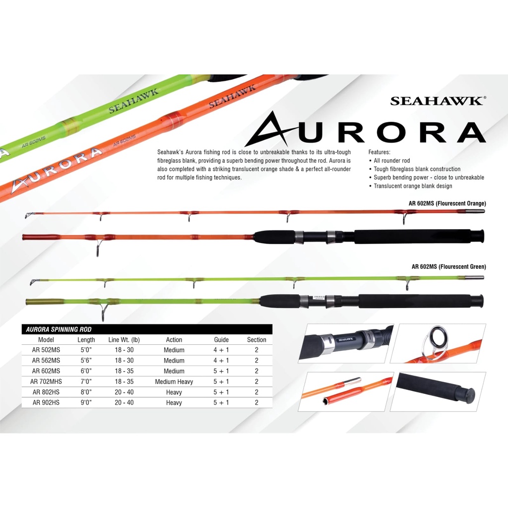 Jual Rod SPINNING SEAHAWK AURORA TRANSPARENT | Shopee Indonesia