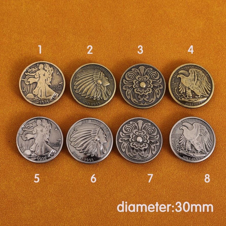 Jual Leather Craft Rivet Concho Button Screws Indian Eagle Design ...