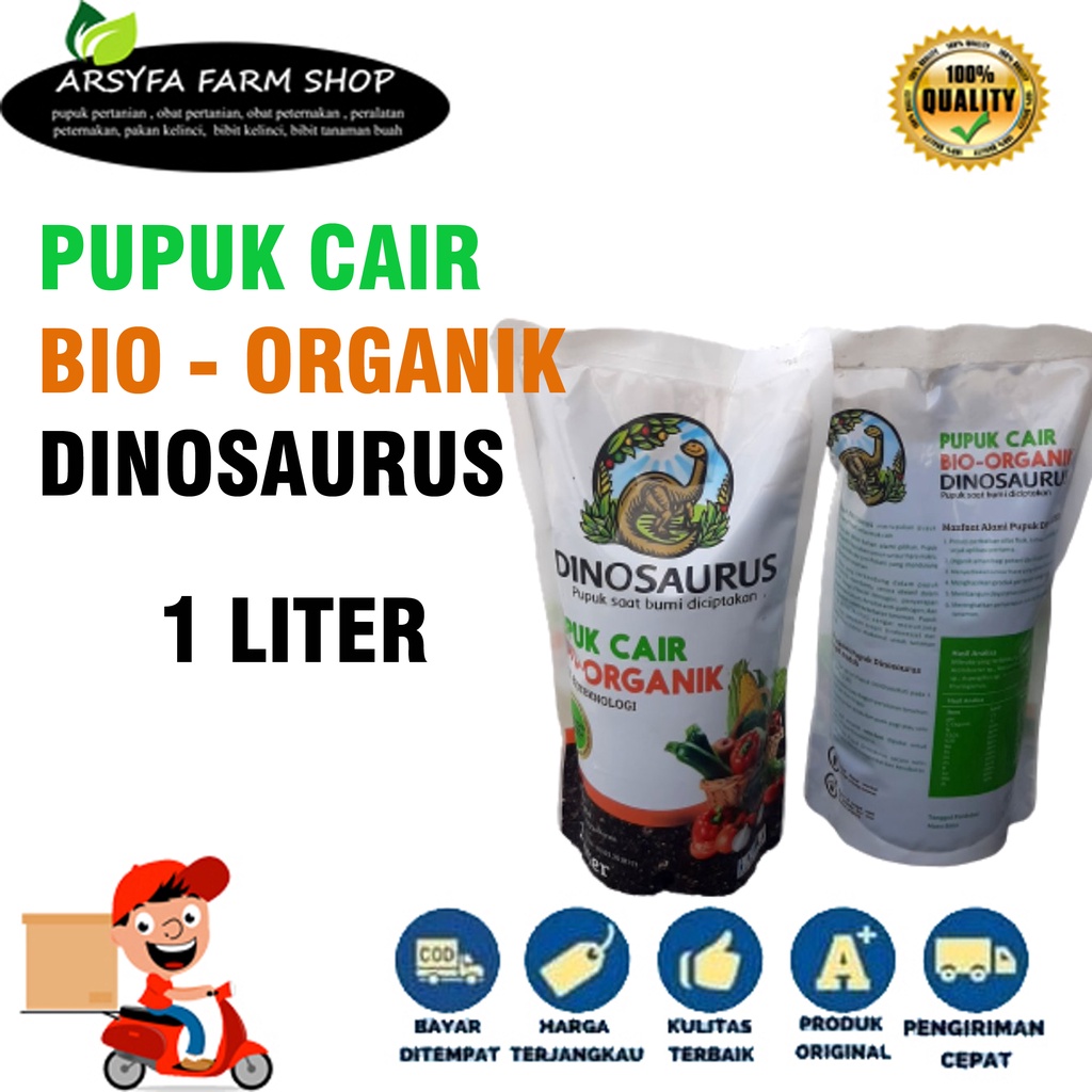 Jual Pupuk Bio Organik Cair Dinosaurus 1 Liter | Shopee Indonesia