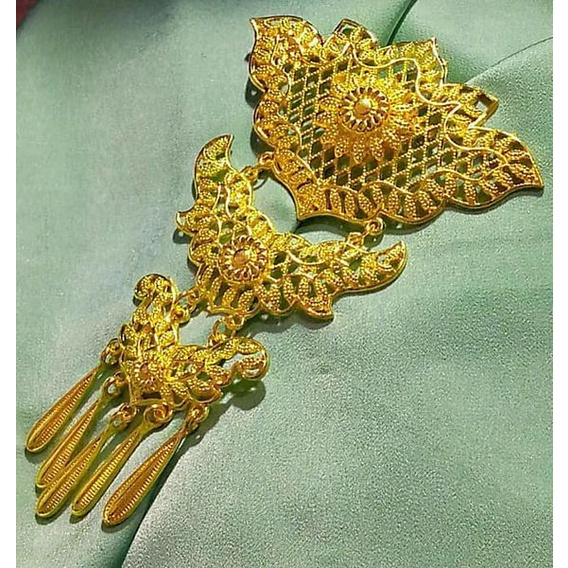 Jual Bros Kebaya Kutubaru Gold Silver Bros Kutubaru Panjang Susun Polos Mutiara Permata