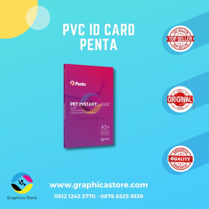 Jual Bahan Id Card Pvc Id Card Laser Penta Pet Instant Name Tag Tp0476 ...