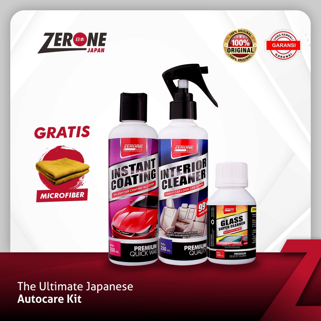 Jual Paket Coating Mobil Zerone Japan Glass Super Cleaner Pembersih