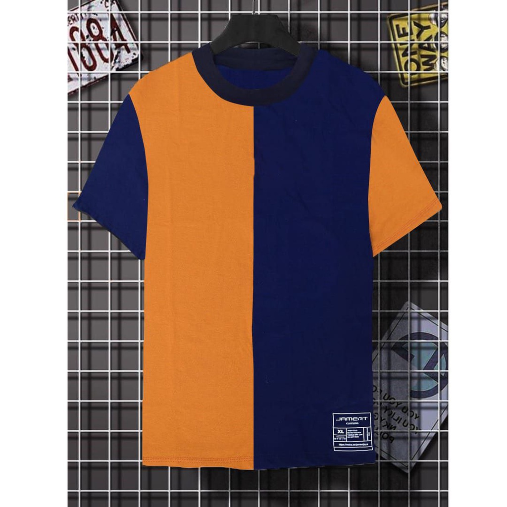 Jual Kaos Polos Kombinasi 2 Warna, Cotton Combed 24s mix Cotton Bamboo