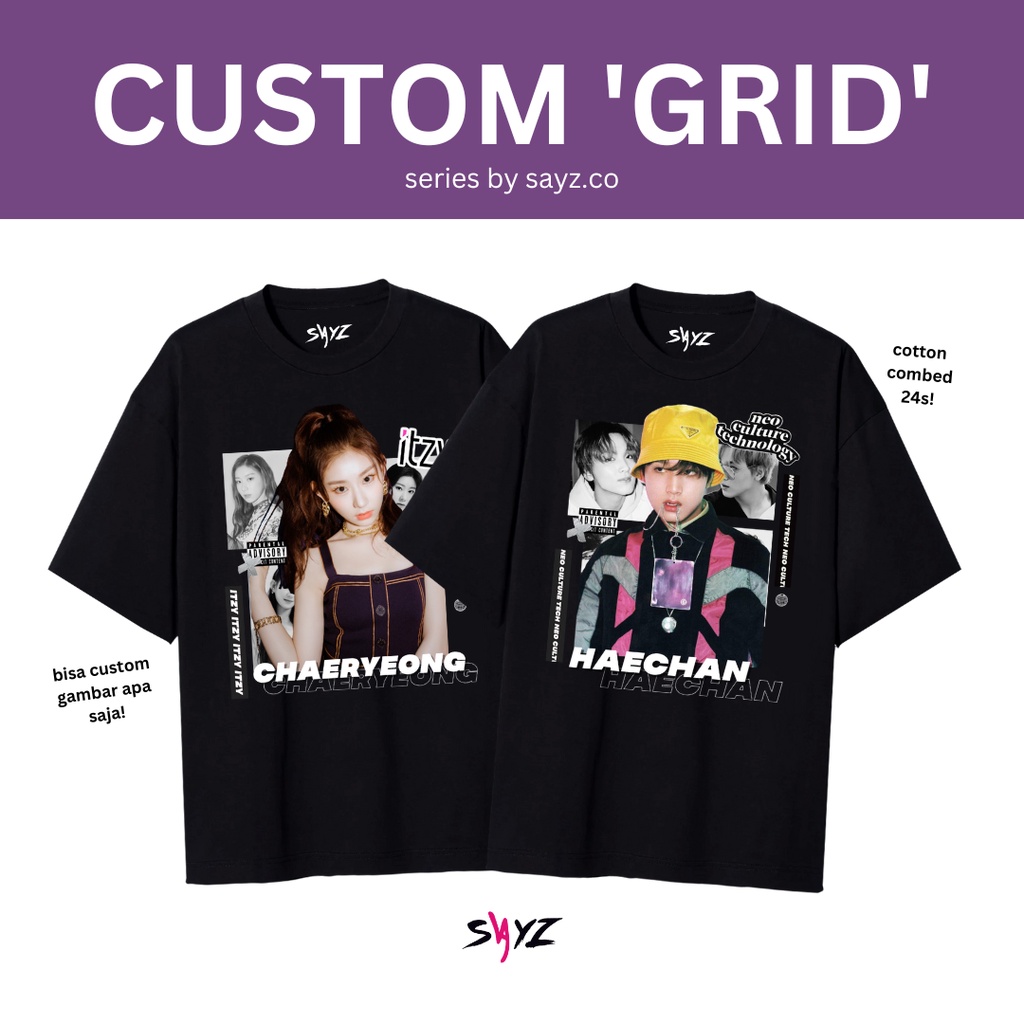 Jual [ CUSTOM ] Kaos 'Grid' retro series by sayzco - bisa gambar Kpop ...