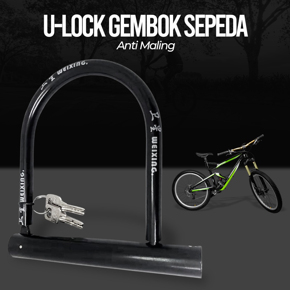 Jual ANTI MALING U-Lock Gembok BESAR Motor Sepeda Ruko Kios Rumah ...