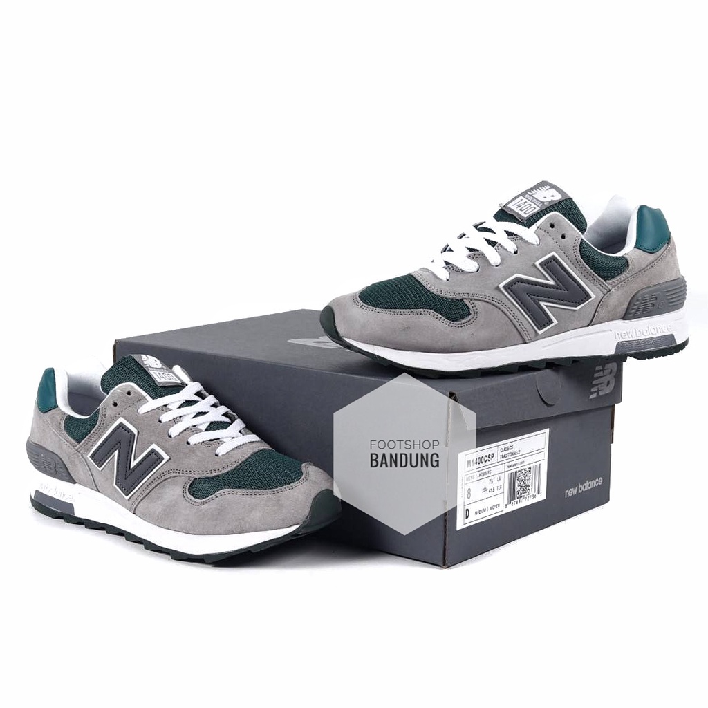 Jual Sepatu Sneakers Kasual Casual Pria New Balance 1400 Grey Green SUede MADE IN USA Size 39 44 BNIB Free Kaos KAki Shopee Indonesia