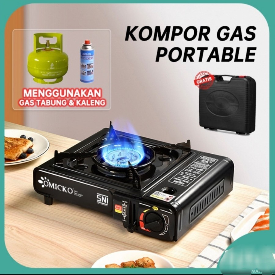 Jual Kompor Portable Omicko Kompor Gas Portabel 1 Tungku 2 In 1 Gas