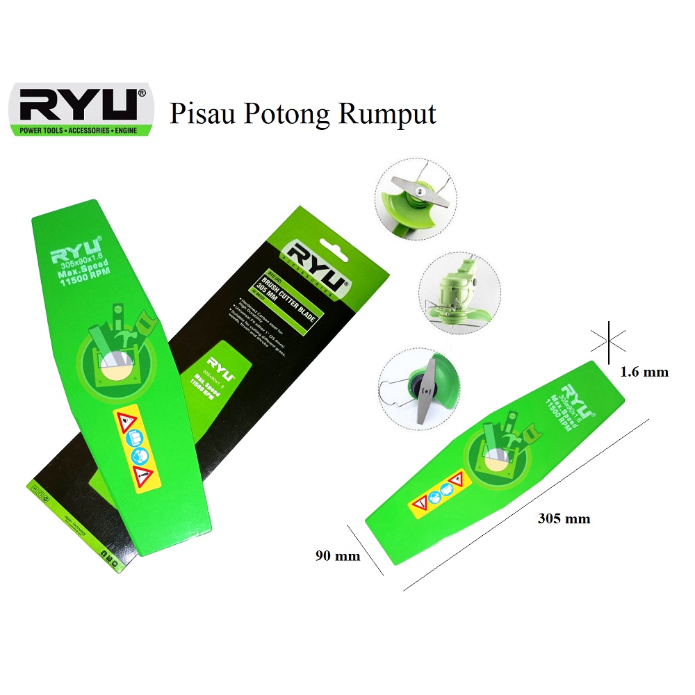 Jual Ryu Pisau Mesin Potong Rumput Gendong Brush Cutter Mata Pemotong