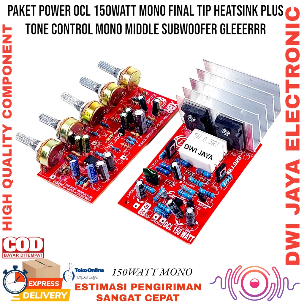 Jual PAKET Driver Power OCL 150watt Plus Final TIP 3055/2955 Plus Tone ...