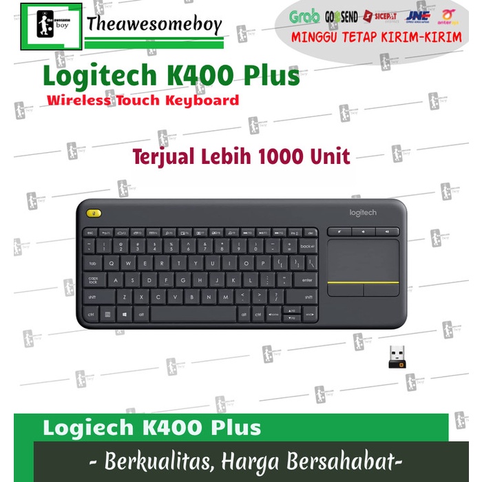 Jual Terlaris Keyboard Logitech Wireless Touch Keyboard K Plus Touchpad Tablet Android Pc