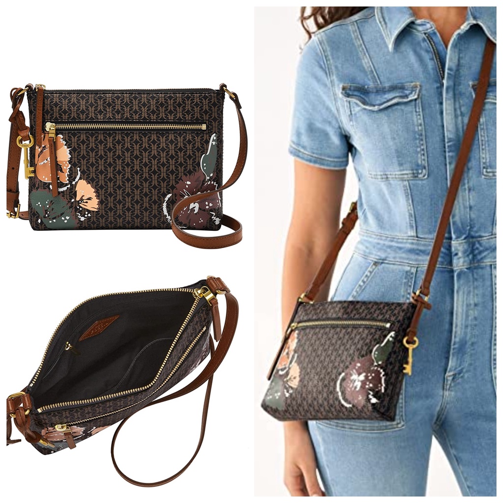 Jual Tas Fos Fiona Small Crossbody Black Floral sz 24x18x5cm Shopee