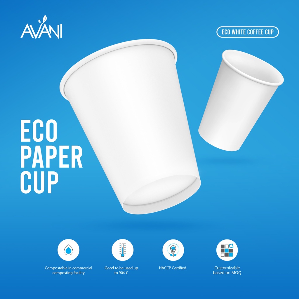 Jual Avani - Paper Cup Putih 16 oz, Gelas Ramah Lingkungan Tahan Panas ...