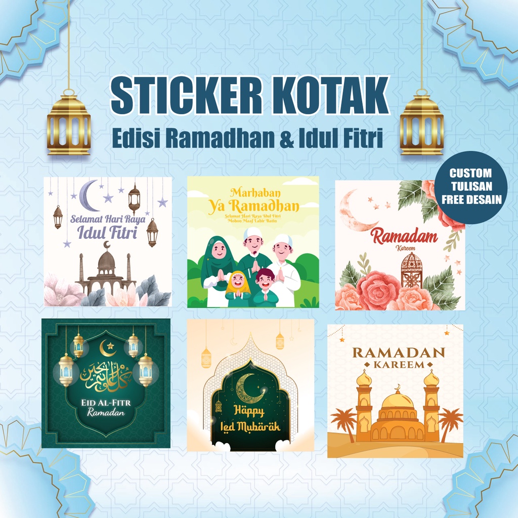 Jual Sticker Kotak Spesial Ramadan & Idul Fitri Hampers/Stiker Segel ...