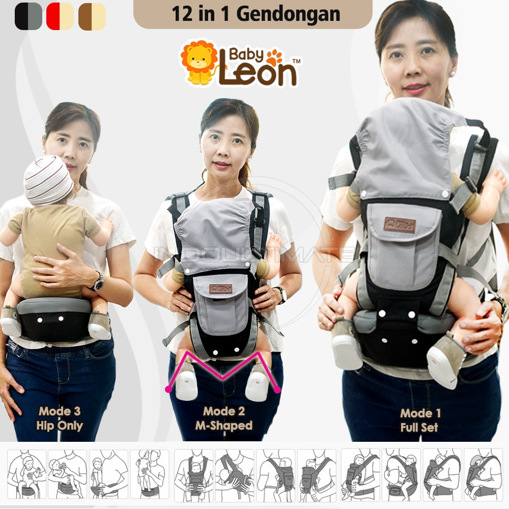 Jual 12in1 Gendongan Depan Model Terbaru 2023 Hipseat Gendongan Bayi