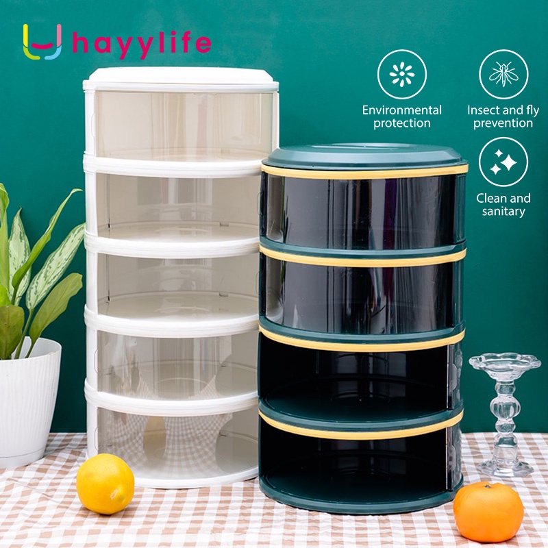 Jual Hayylife Rak Susun Makanan Penyimpanan Bertingkat Penutup Makanan