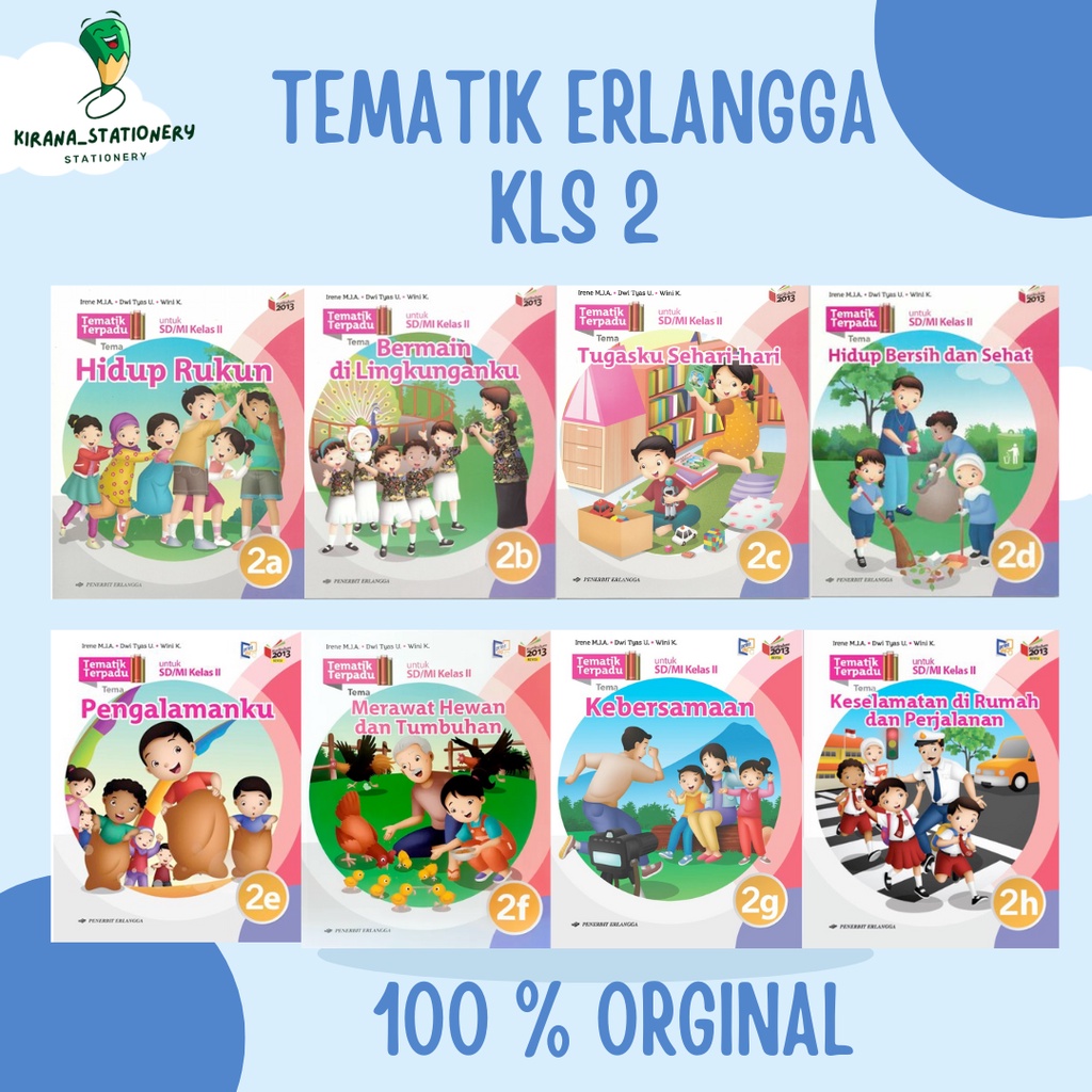 Jual BUKU TEMATIK TERPADU SD KELAS 2 ERLANGGA 2A 2B 2C 2D 2E 2F 2G 2H ...