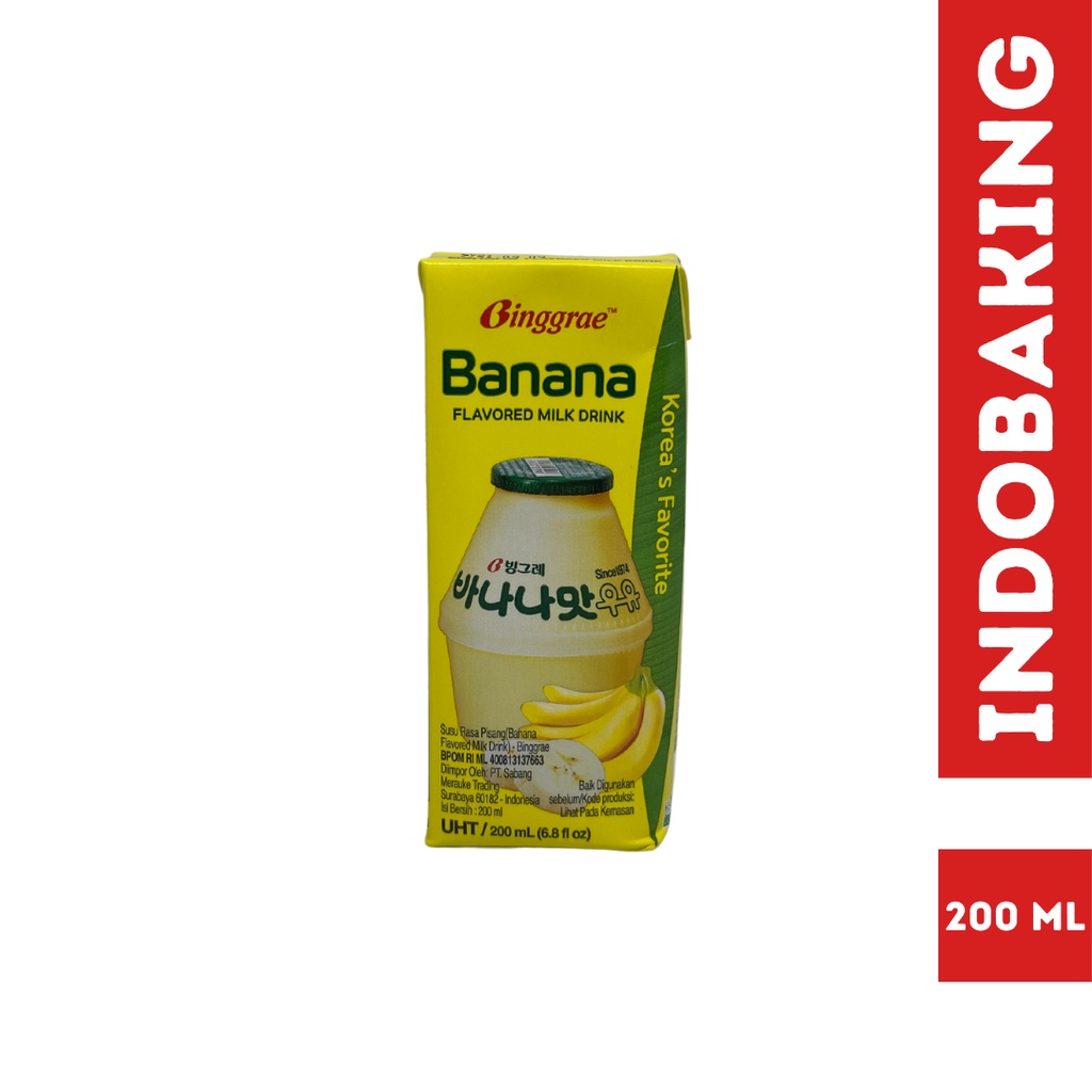 Jual Binggrae Korean Flavored Banana Milk Susu Pisang Korea 200ml ...