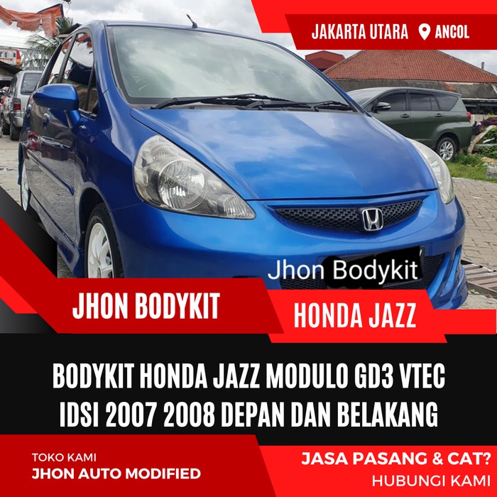 Jual BODYKIT HONDA JAZZ MODULO GD3 VTEC IDSI 2007 2008 DEPAN DAN ...