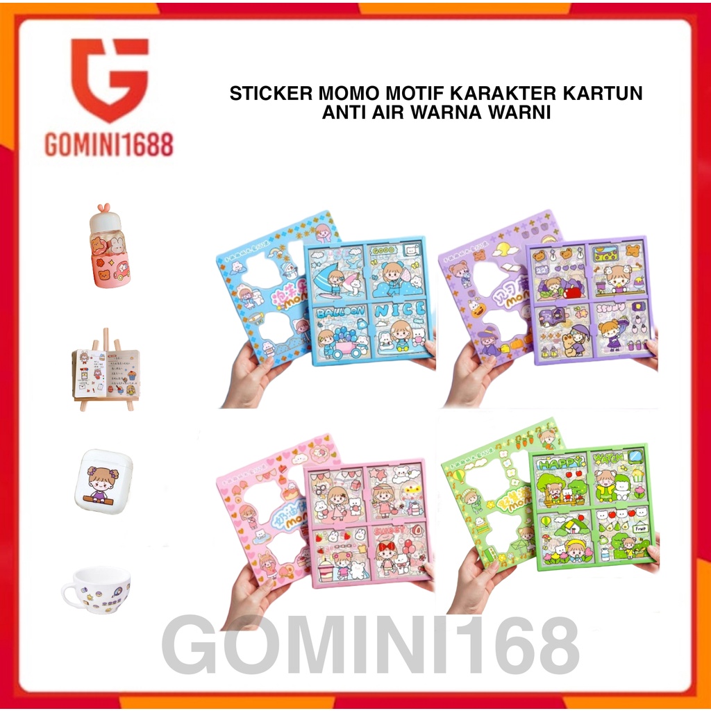 Jual Stiker Momo Karakter Kartun Lucu Korea Aesthetic Sticker Dekorasi