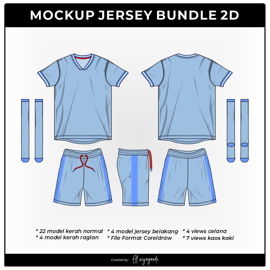 Jual MOCKUP BUNDLE JERSEY 2D Shopee Indonesia
