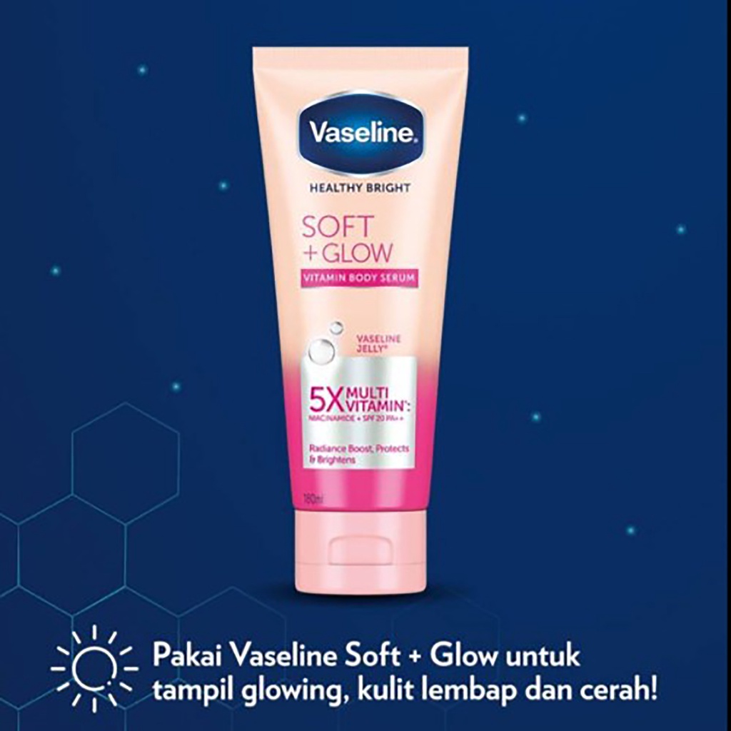 Jual Vaseline Healthy Bright Vitamin Body Serum Soft Glow 180ml Shopee Indonesia 8087