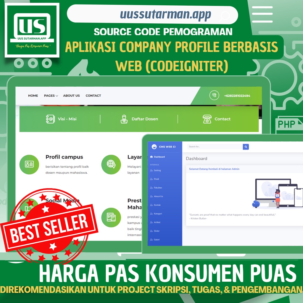 Jual Source Code Aplikasi Company Profile Berbasis Web Codeigniter Shopee Indonesia 9127