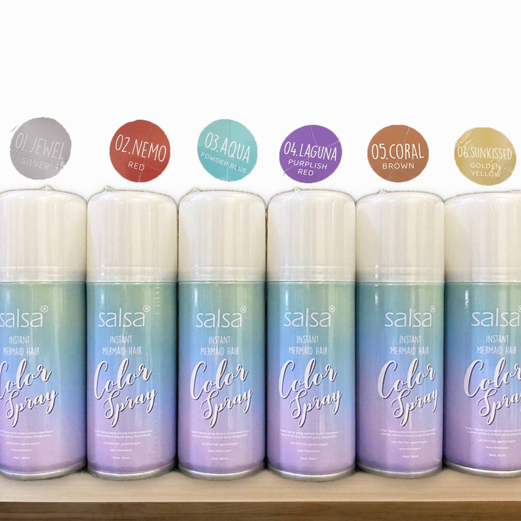 Jual Salsa Instant Mermaid Hair Color Spray Pewarna Rambut Instan ...