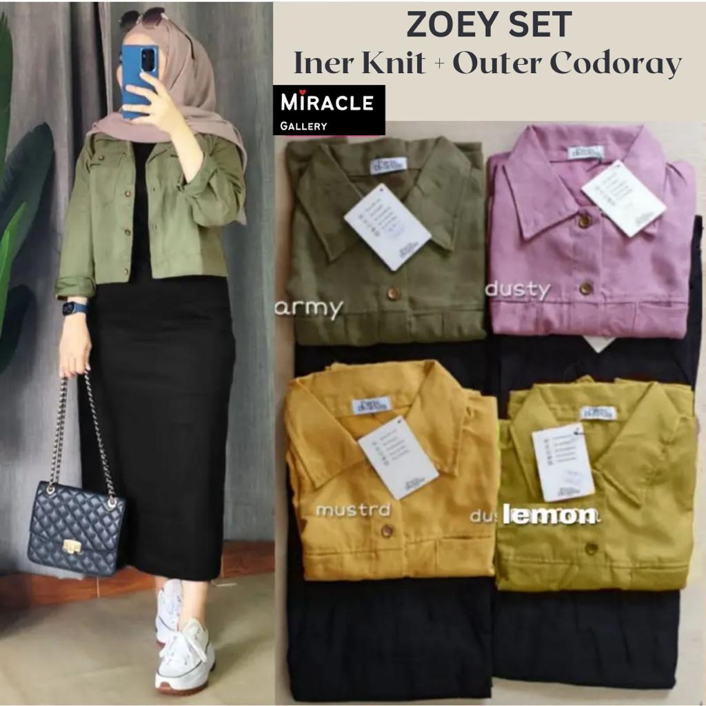 Jual ZOEY SET 2IN1- INER ANYA KNIT PREMIUM OUTER CODORAY WARNA | Shopee ...