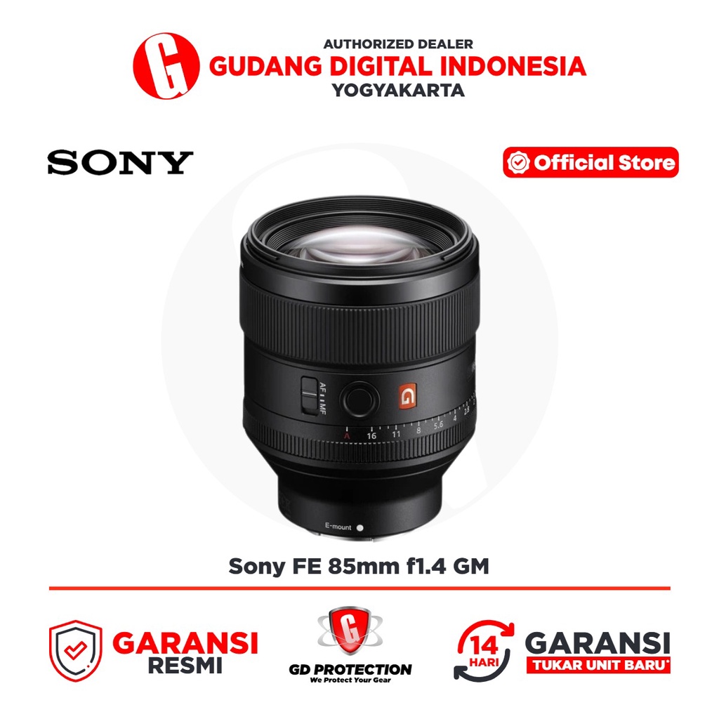 Jual Lensa Kamera Mirrorless Sony FE 85mm F1.4 GM Black Shopee Indonesia