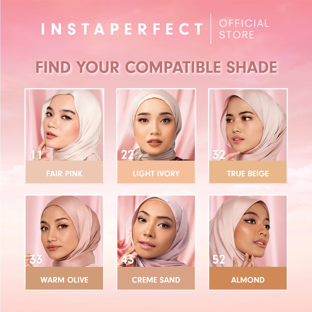 [NEW] Instaperfect Matte Fit Powder Foundation 13 g - Bedak (Real Skin Cover Setter, Smooth Matte Finish, SPF 20 PA+++)