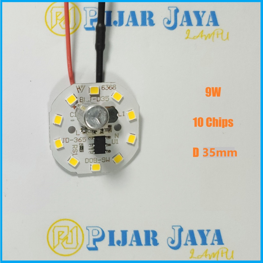 Jual Sparepart Lampu LED AC 9 watt DOB - PCB Mesin Lampu LED AC 9w