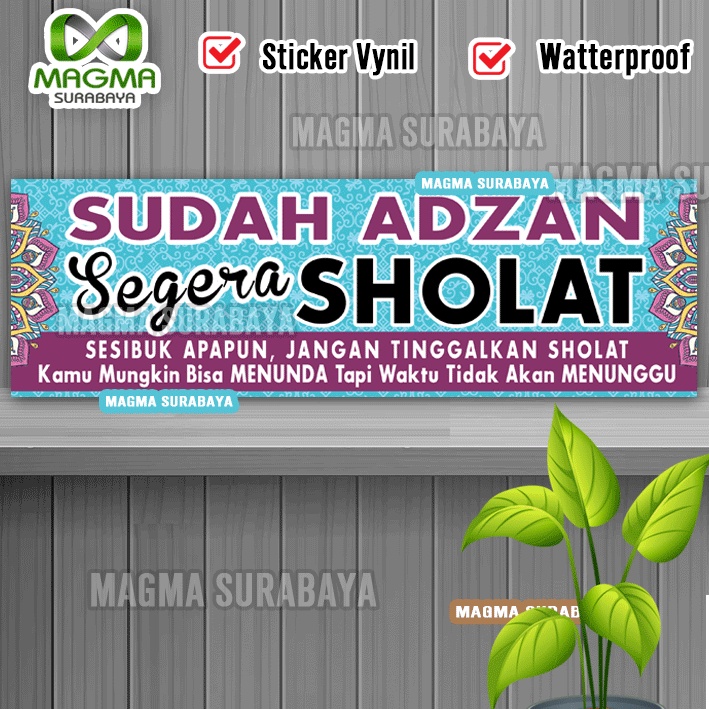 Jual Stiker Sudah Adzan Segera Sholat magma surabaya | Shopee Indonesia