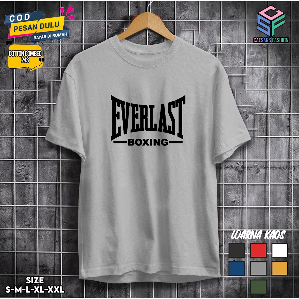 Jual T-SHIRT Distro EVERLAST BOXING LOGO Clothing Unisex Katun