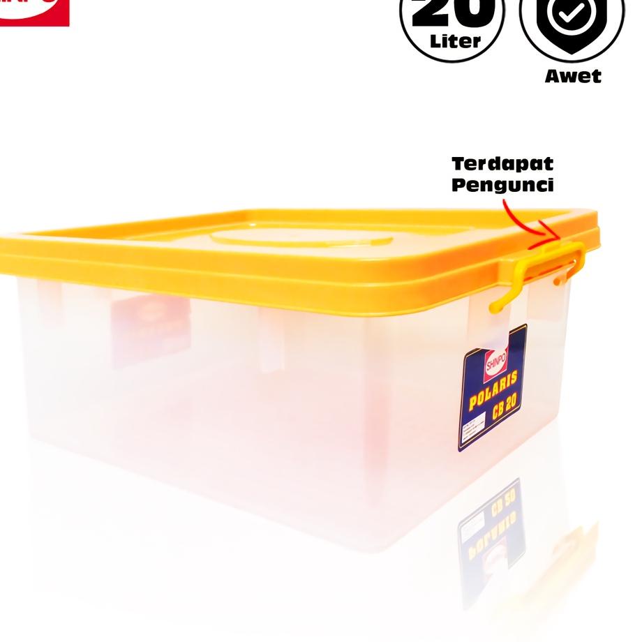Jual SHINPO Box Penyimpanan Kontainer Plastik 20 Liter Kotak Donut ...