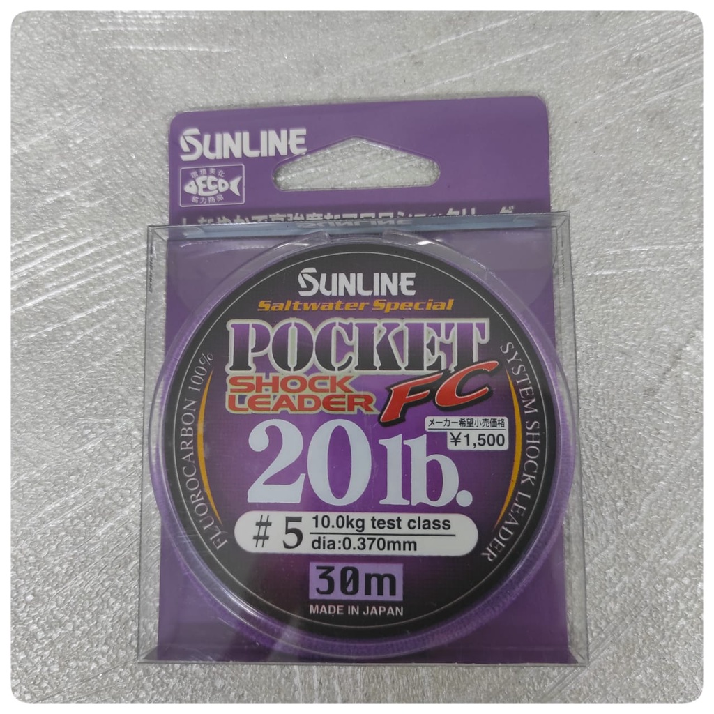 Sunligne Fluorocarbon Leader Pocket FC Shock 20m #7 30lb 0.435mm (6572